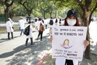 20210205. Tuxtla G. Los estudiantes de medicina logran esta tarde los primeros acuerdos para la revisión de las estancias de pasantes en las comunidades de Chiapas
