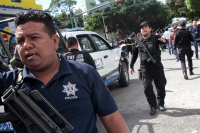 Jueves 10 de enero del 2019. Tuxtla Gutiérrez. Movilización policiaca en conocida televisora de la ciudad