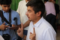 Viernes 3 de marzo del 2017. Tuxtla Gutiérrez. Guillermo Rafael Santiago Rodríguez, el joven diputado federal de Morena continua denunciando las corruptelas del gobierno chiapaneco describiendo la crisis que se vive en el sector salud en este estado del s