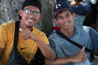 20230627. Tuxtla. Migrantes Venezolanos pernoctan en el Parque del 5 de Mayo.