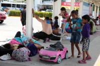 20230722. Tuxtla. Migrantes de Venezuela llegan a las terminales en donde pasan varios dÃ­as intentando continuar el viaje hacia el norte del paÃ­s.