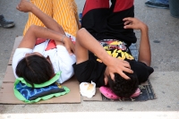 20230722. Tuxtla. Migrantes de Venezuela llegan a las terminales en donde pasan varios dÃ­as intentando continuar el viaje hacia el norte del paÃ­s.