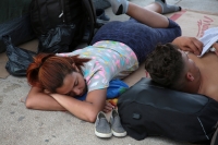 20230722. Tuxtla. Migrantes de Venezuela llegan a las terminales en donde pasan varios dÃ­as intentando continuar el viaje hacia el norte del paÃ­s.