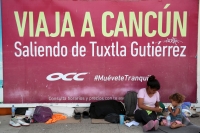 20230722. Tuxtla. Migrantes de Venezuela llegan a las terminales en donde pasan varios dÃ­as intentando continuar el viaje hacia el norte del paÃ­s.