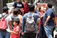 Lunes 6 de julio del 2020. Tuxtla Gutiérrez. Una fuerte discusión entre vendedores ambulantes provocó lesiones menores a algunos de los involucrados, este medio día en pleno centro de la ciudad.