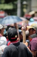 20230811. Tuxtla. Militantes del MOCRI se manifiestan esta maÃ±ana en las instalaciones de la Judicatura Federal en Chiapas a 6 aÃ±os del asesinato del lider AJP
