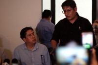 Jueves 17 de enero del 2019. Tuxtla Gutiérrez. Representantes del Mocri-Cnpa-Mn en conferencia de prensa hablan sobre la violencia desatada en la comunidad de Amatan en días pasados.