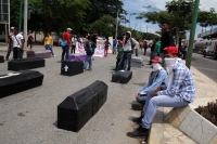 Lunes 4 de julio del 2016. Tuxtla Gutiérrez. La marcha del MOCRI CNPA EZ al inicio de la manifestación en apoyo del Movimiento Magisterial en el oriente de Tuxtla.
