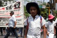 Lunes 4 de abril del 2019. Tuxtla Gutiérrez. El contingente de madres y niños perteneciente al MOCRI llega a la Plaza Central donde se manifiestan en contra de los desalojos de los asentamientos de esta organización social Lunes 4 de abril del 2019. Tuxtla Gutiérrez. El contingente de madres y niños perteneciente al MOCRI llega a la Plaza Central donde se manifiestan en contra de los desalojos de los asentamientos de esta organización social