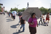 Jueves 11 de noviembre. Militantes de la organización MOCRI-CNPA marchan por las calles de la ciudad de Tuxtla Gutiérrez para exigir que sea aplicado el estado de derecho en los problemas sociales que han aquejado a esta organización desde hace varios año