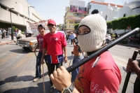 Jueves 11 de noviembre. Militantes de la organización MOCRI-CNPA marchan por las calles de la ciudad de Tuxtla Gutiérrez para exigir que sea aplicado el estado de derecho en los problemas sociales que han aquejado a esta organización desde hace varios año