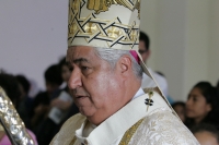 Domingo 2 de enero. Monseñor Rogelio Cabrera, arzobispo de Tuxtla Gutiérrez durante la homilía de este primer domingo del año.