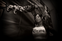 Viernes 22 de octubre. Las bellezas se hacen presentes durante la conferencia de prensa del evento de los X-Pilot´s que se llevara a cabo este sábado en el autodromo Chiapas.