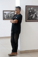 Lunes 2 de marzo del 2020. Tuxtla Gutiérrez. Antes de la inauguración de fotografías Mujeres de René Arauxo. Esta tarde en el Centro Cultural Luis Alaminos Guerrero.