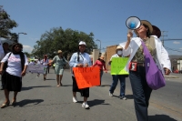 Sábado 8 de marzo del 2014. Tuxtla Gutiérrez. Durante la marcha de conmemoración del día internacional en contra de la violencia hacia las mujeres.