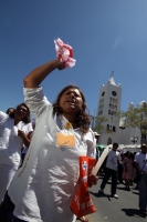 Jueves 8 de marzo del 2012. Marchan organizaciones sociales por el Día Internacional de la Mujer.