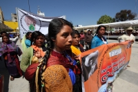 Jueves 8 de marzo del 2012. Mujeres de los altos marchan para exigir la liberación de los presos de la OPEZ-ONPP.