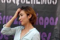 Martes 19 de abril del 2016. Tuxtla Gutiérrez. Grupos de activistas por los derechos de las muejres dan  a conocer  la convocatoria para la movilización nacional en contra de la violencia machista en todo México.