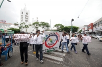 Lunes 12 de junio del 2017. Tuxtla Gutiérrez Policías municipales marchan en la Avenida Central para exigir mejores prestaciones laborales en el ayuntamiento de Tuxtla