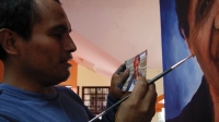Foto XECOPA/Miércoles 20 de julio. Artistas de las comunidades de la zona de los Mezcalapas realizan un mural donde interpretan las personalidades de las comunidades zoques dentro de las instalaciones de la estación de radio comunitaria XECOPA de Copainal Foto XECOPA/Miércoles 20 de julio. Artistas de las comunidades de la zona de los Mezcalapas realizan un mural donde interpretan las personalidades de las comunidades zoques dentro de las instalaciones de la estación de radio comunitaria XECOPA de Copainal