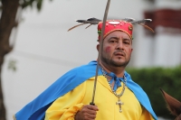 Sábado 8 de agosto del 2015. Chiapa de Corzo. Los Alférez y Naguares recorren las calles de la comunidad ribereña y culminan en recorrido en la representación de las batallas y luchas de las comunidades indígenas de la depresión central de Chiapas durante