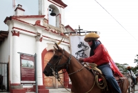 Jueves 8 de agosto del 2019. Chiapa de Corzo. El recorrido de Los Alférez y Naguares durante el recorrido durante las celebraciones patronales de Santo Domingo.