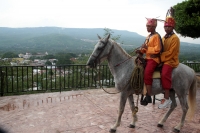 Jueves 8 de agosto del 2019. Chiapa de Corzo. El recorrido de Los Alférez y Naguares durante el recorrido durante las celebraciones patronales de Santo Domingo.