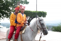 Jueves 8 de agosto del 2019. Chiapa de Corzo. El recorrido de Los Alférez y Naguares durante el recorrido durante las celebraciones patronales de Santo Domingo.