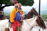 Jueves 8 de agosto del 2019. Chiapa de Corzo. El recorrido de Los Alférez y Naguares durante el recorrido durante las celebraciones patronales de Santo Domingo.