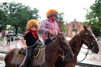 Jueves 8 de agosto del 2019. Chiapa de Corzo. El recorrido de Los Alférez y Naguares durante el recorrido durante las celebraciones patronales de Santo Domingo.