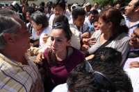 Jueves 9 de febrero del 2012. La Nena anuncia su candidatura por el PRD. Tuxtla Gutiérrez, Chiapas. María Elena Orantes, anuncia su inscripción como aspirante a la candidatura del PRD y su apoyo a AMLO en un evento organizado por sus simpatizantes en cono