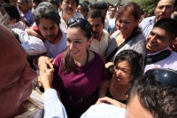 Jueves 9 de febrero del 2012. La Nena anuncia su candidatura por el PRD. Tuxtla Gutiérrez, Chiapas. María Elena Orantes, anuncia su inscripción como aspirante a la candidatura del PRD y su apoyo a AMLO en un evento organizado por sus simpatizantes en cono