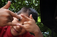 Sábado 28 de junio del 2014. Tuxtla Gutiérrez. En un kiosco en las cercanías de la Catedral de San Marcos.
