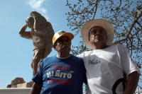 20231214. Chiapa de Corzo. Develación de la estatua conmemorativa del Niño Florero en la Iglesia del Calvario.