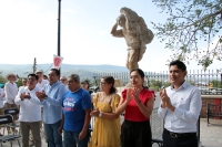 20231214. Chiapa de Corzo. Develación de la estatua conmemorativa del Niño Florero en la Iglesia del Calvario.