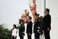 Domingo 13 de septiembre del 2020. Tuxtla Gutiérrez. Por la contingencia de salud se realiza un discreto acto solemne rememorando la batalla de Chapultepec en el Parque de Los Niños Héroes Domingo 13 de septiembre del 2020. Tuxtla Gutiérrez. Por la contingencia de salud se realiza un discreto acto solemne rememorando la batalla de Chapultepec en el Parque de Los Niños Héroes