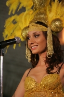 Presentación de las semifinalistas del concurso Nuestra Belleza 2010 en traje de baño y traje estilizado esta noche en la ciudad de Chiapa de Corzo.