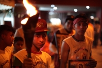 20231209. Tuxtla. Antorchas Guadalupanas en las cercanías del Parque de la marimba