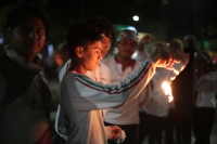 20231209. Tuxtla. Antorchas Guadalupanas en las cercanías del Parque de la marimba