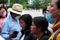 Martes 11 de agosto del 2020. Tuxtla Gutiérrez. Estudiantes de la Escuela Normal Intercultural  Bilingüe Jacinto Canek hablan sobe la cadena de cambios y el sistema de otorgamiento de plazas en el sistema educativo de Chiapas.