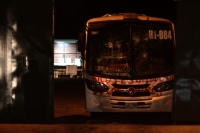 Sábado 5 de enero del 2019. Tuxtla Gutiérrez. La semana de protestas de normalistas termina con camiones en los portones de la Unidad Administrativa del Gobierno del Estado esta noche.