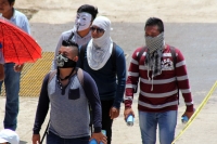Domingo 6 de agosto del 2017. Tuxtla Gutiérrez. Normalistas marchan recordando cuando la Normal Mactumatza fuera sitiada por las fuerzas policiacas de Chiapas en un operativo en contra de los estudiantes del 2003