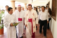 El Nuncio Apostólico Christophe Pierre durante su segundo día de actividades en la ciudad de Tuxtla Gutiérrez.