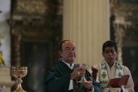 ENRIQUE DIAZ, OBISPO AUXILIAR DE LA DIOCESIS DE SAN CRISTOBAL DE LAS CASAS DURANTE LA HOMILIA DE ESTE DOMINGO