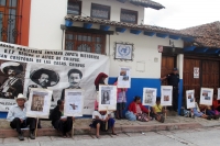 Martes 14 de agosto del 2012. San Cristóbal de las Casas, Chiapas. Indígenas de los altos de Chiapas protestan en las oficinas del PNUD de la ONU en esta ciudad para exigir la intervención de las autoridades internacionales para la excarcelación de los pr