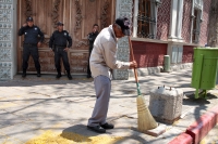 Lunes 30 de marzo del 2020. Tuxtla Gutiérrez. Poco a poco los comerciantes del centro van adecuando sus horarios y servicios durante esta contingencia del Covid-19