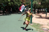 Domingo 25 de agosto del 2019. Tuxtla Gutiérrez. Don Oscar de los Santos corre por 24 horas seguidas durante su ejercicio de preparación en Parque Recreativo Caña Hueca