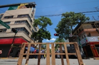 Lunes 11 de junio del 2018. Tuxtla Gutiérrez. Organizaciones sociales se manifiestan en las calles de la ciudad sumándose a la huelga nacional en contra de las Reformas Estructurales mientras que el platón del Movimiento Magisterial instala algunas bar