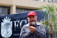 Martes 25 de julio del 2017. Tuxtla Gutiérrez. Militantes de la Cioac protestan en las instalaciones de la FGJ-Chiapas bloqueando la circulación en el Libramiento Norte de Tuxtla.