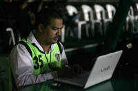 Sábado 10 de enero del 2015. Tuxtla Gutiérrez. Aspectos del partido entre Jaguares de Chiapas y Guadalajara, esta noche en el estadio Zoque de la capital del estado de Chiapas.